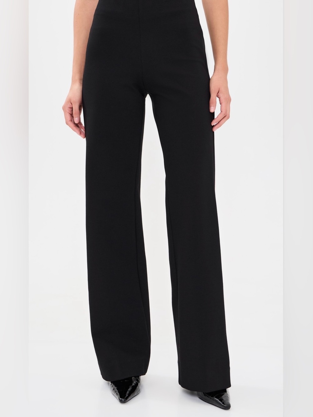 AYR Black High-Rise Wide-Leg Pants